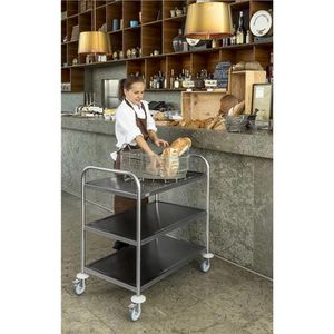 Produktbild für Servierwagen Kongamek KM60351, silber, aus Edelstahl
