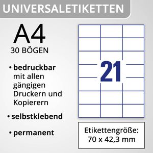 Produktbild für Universaletiketten Zweckform 6174, selbstklebend, weiß