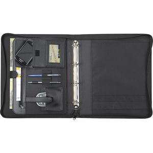 Produktbild für Schreibmappe Alassio 30075, Arezzo I schwarz, Echt Leder