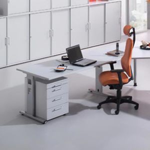 Produktbild für Rollcontainer Hammerbacher O-Serie, aus Holz, lichtgrau