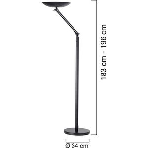 Produktbild für Stehlampe Unilux Varialux, LED, schwarz, 196 cm