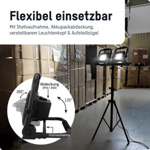 Produktbild für Baustrahler Ansmann FL50 W, LED, für 18 V Akkus
