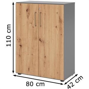 Produktbild für Aktenschrank Hammerbacher Serie 9 Advanced, aus Holz