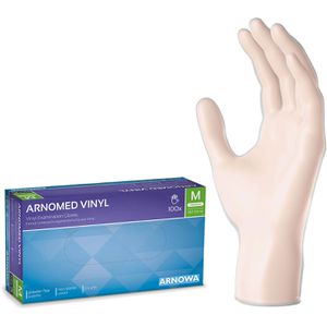 Einmalhandschuhe Arnomed Vinyl, transparent, 100 Stk