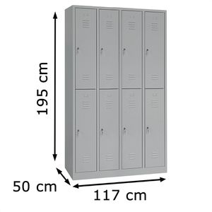 Produktbild für Spind G-Office WRC.8.195117, lichtgrau