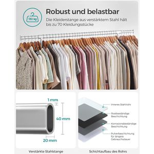 Produktbild für Garderobenständer Songmics HSR11S, silber