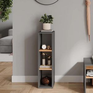 Produktbild für Bücherregal Vicco Orlando, anthrazit / eiche