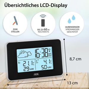 Produktbild für Wetterstation ADE WS2136-1, Funk, digital