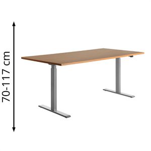 Produktbild für Schreibtisch Topstar E-Table, buche / silber