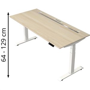 Produktbild für Schreibtisch Kerkmann Move boost 4, ahorn / weiß