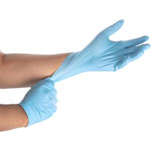 Produktbild für Einmalhandschuhe Meditrade Nitril NextGen, blau, 100 Stück