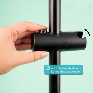 Produktbild für Duschstange Bremermann Brausestange, schwarz