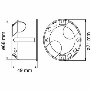 Produktbild für Hohlwanddose Kaiser-Elektro 9263-22, Ø 68 mm, 1-fach