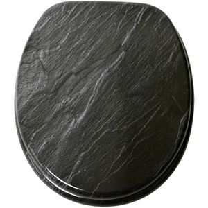 Produktbild für WC-Sitz Sanilo Granit A504547, oval, aus Holz