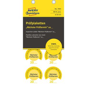 Produktbild für Prüfplaketten Zweckform 7905, nächster Prüftermin