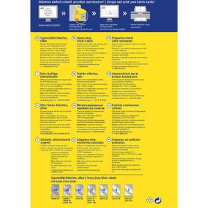 Produktbild für Typenschild-Etiketten Zweckform L6013-8, silber