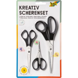 Büroschere Folia Kreativ-Scherenset, 3er Set