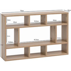 Produktbild für Wandregal Wohnling WL5.809, sonoma eiche