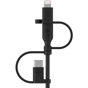 Produktbild für Ladekabel Belkin Universal 3in1, schwarz, 1m