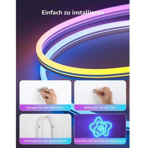 Produktbild für Lichtschlauch Lepro N1 Smart KI, LED, weiß + farbig