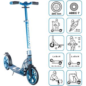 Produktbild für Scooter Six-Degrees 205, Aluminium, blau