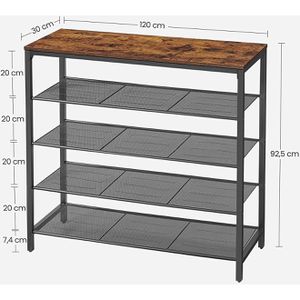 Produktbild für Schuhregal Vasagle LBS205B01, aus Metall