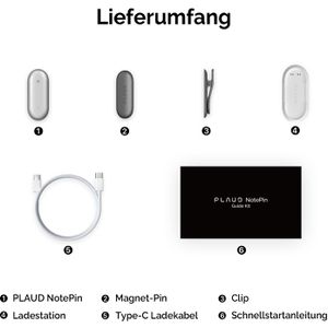 Produktbild für Diktiergerät Plaud NotePin Lunar Silver