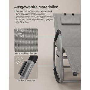 Produktbild für Sonnenliege Songmics GCB230G01, aus Stahl / Kunststoff
