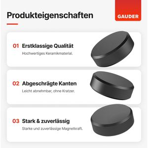 Produktbild für Magnete Gauder Ferrit, schwarz