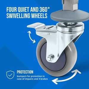 Produktbild für Servierwagen Royal-Catering RCSW-3A, silber, aus Edelstahl