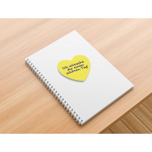 Produktbild für Haftnotizen D.RECT Super Sticky Notes Herz, 110799, neon