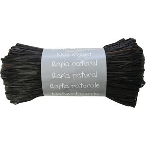 Produktbild für Geschenkband Clairefontaine Naturbast 50g, schwarz