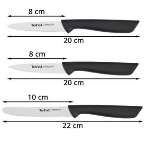 Produktbild für Messerset Tefal Colorfood K2733S schwarz