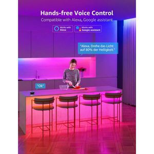 Produktbild für LED-Streifen Lepro S1 Smart KI, dimmbar, weiß + RGB