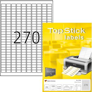 Universaletiketten TopStick labels, 8790, weiß