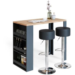 Produktbild für Bartisch Vicco goldkraft eiche / anthrazit