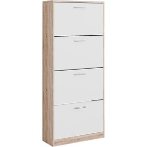 Schuhschrank Vicco Gizmo, sonoma eiche / weiß