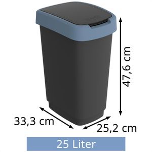 Produktbild für Mülleimer Rotho Twist 1754406161, blau