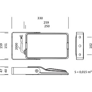 Produktbild für LED-Außenstrahler Siteco Sicompact, IP66 wasserdicht