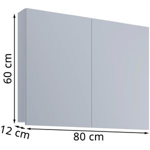 Produktbild für Spiegelschrank VCM Badinos 914460, weiß