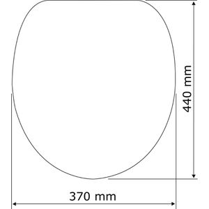 Produktbild für WC-Sitz Wenko Premium Kos 21901100, oval, aus Thermoplast