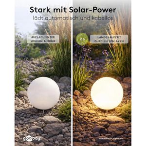 Produktbild für Wegeleuchte Goobay 80203, weiß, mit Solar