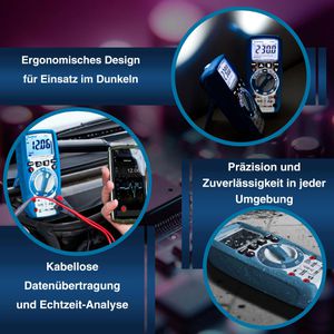 Produktbild für Multimeter PeakTech P 3445, digital, True RMS, App-fähig