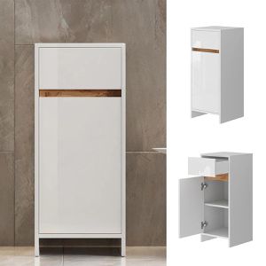 Produktbild für Badschrank Vicco Detmold, hochglanz weiß