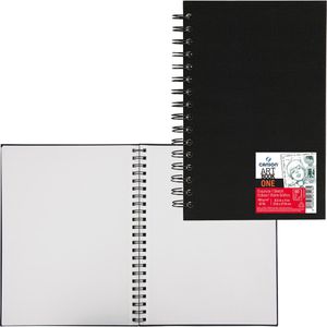 Canson Skizzenbuch C400039212 One Art Book, A4, hoch, 100g/qm, weiß, Spiralbindung, 80 Blatt
