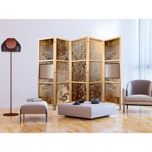 Produktbild für Paravent Artgeist Golden Flourishes II innen 5-tlg