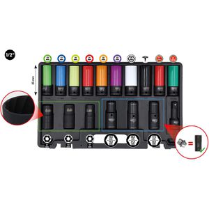 Produktbild für Steckschlüssel KS-Tools 515.0885, 17-teilig