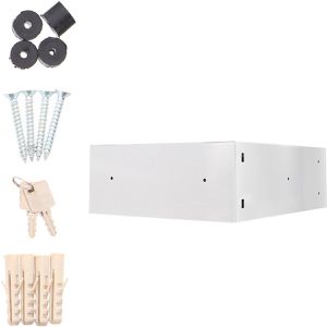 Produktbild für Briefkasten Rottner T03871 ELMMZ, weiß, aus Stahl