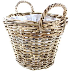 Produktbild für Übertopf Frank-Flechtwaren 107907, graubraun, Ø 40 x 30 cm