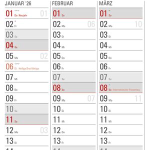 Produktbild für Plakatkalender Kalenderwerk Memo, Jahr 2026
